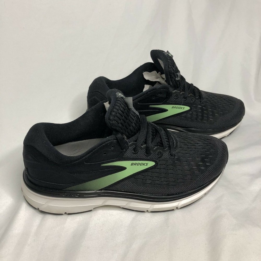 Brooks Dyad 11 Women’s 7 Medium Black Green Athletic Running Shoes 1203121B082